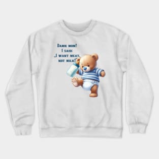 Frecher kleiner Teddybär mit Appetit Crewneck Sweatshirt